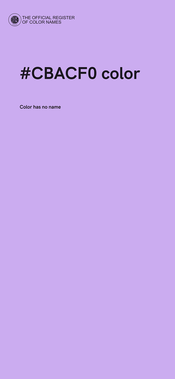 #CBACF0 color image