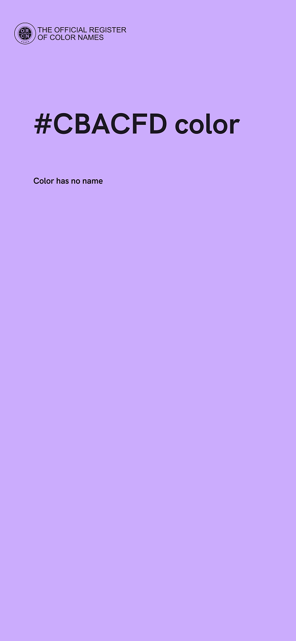 #CBACFD color image