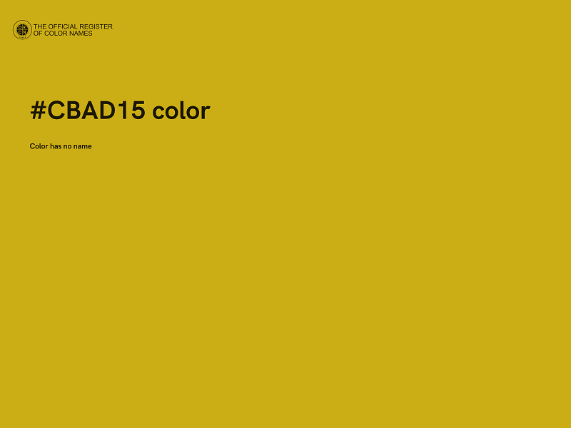 #CBAD15 color image