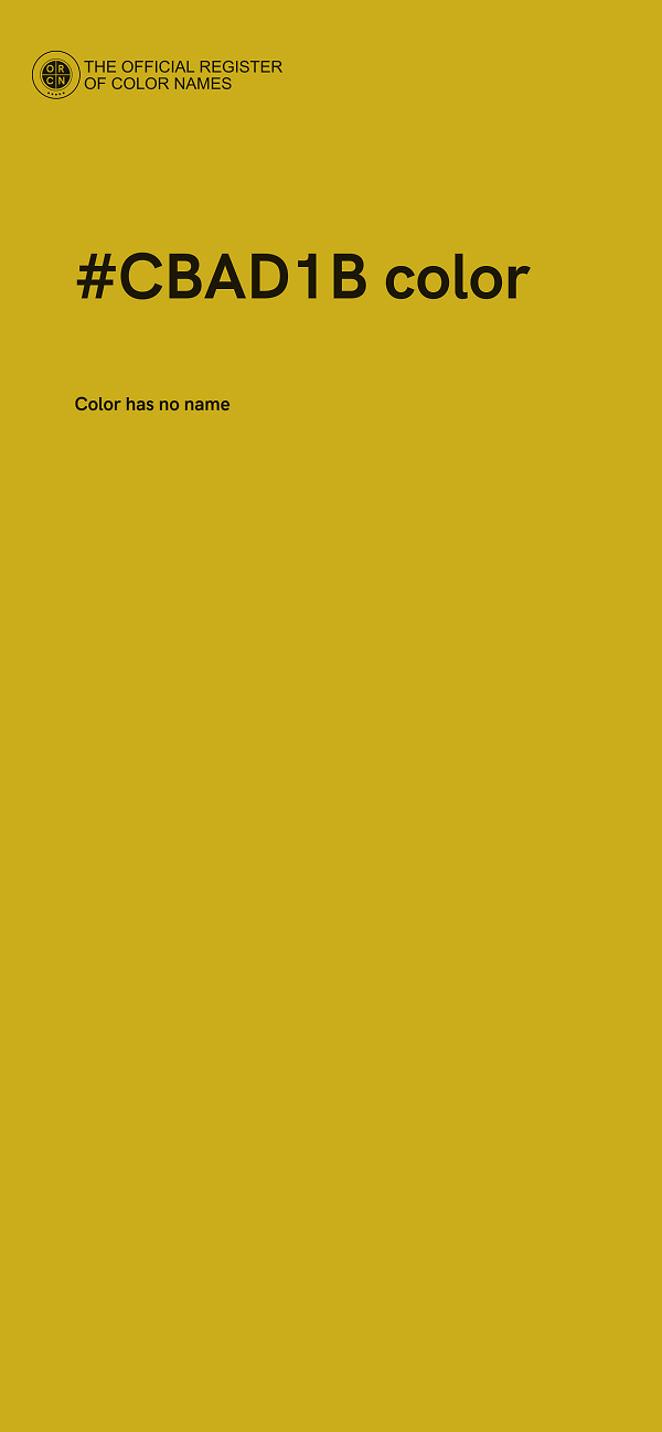 #CBAD1B color image