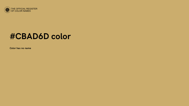 #CBAD6D color image