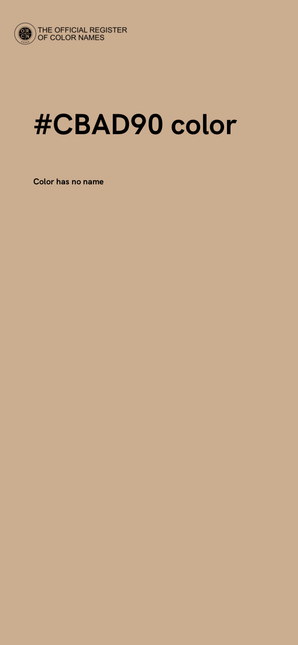 #CBAD90 color image