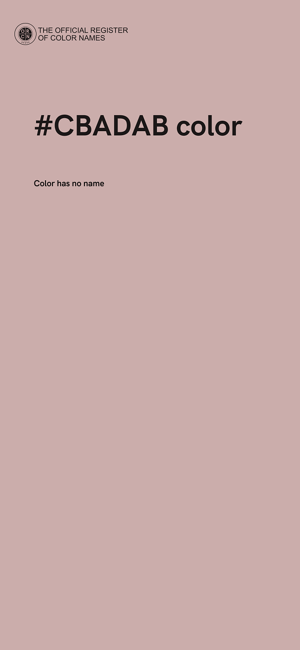 #CBADAB color image