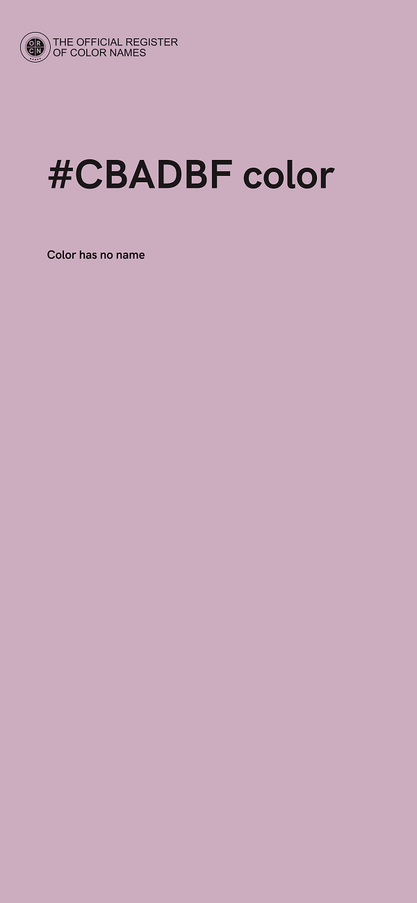 #CBADBF color image