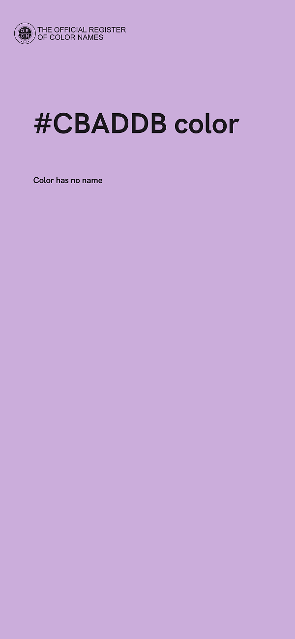 #CBADDB color image