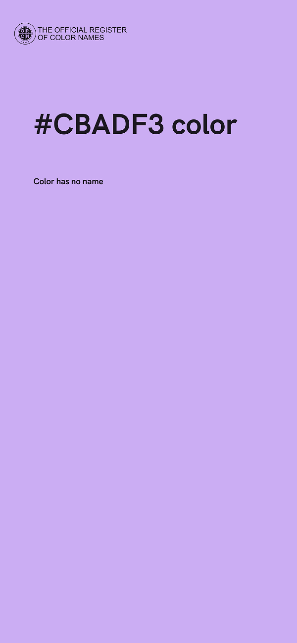 #CBADF3 color image