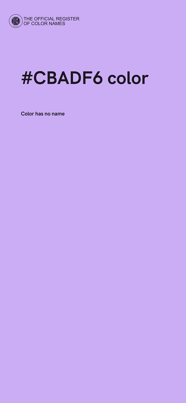 #CBADF6 color image