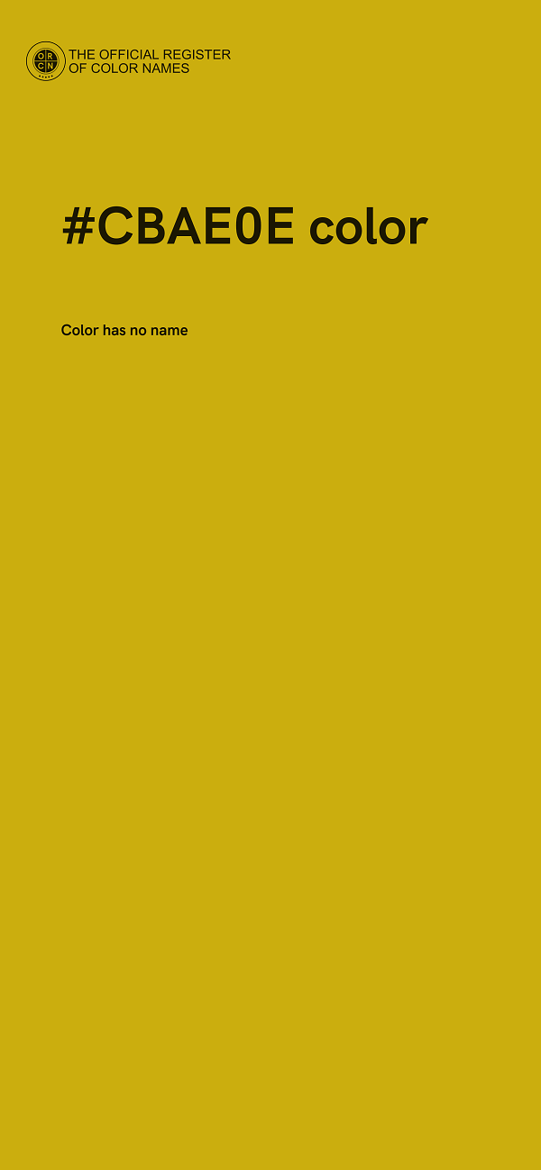 #CBAE0E color image