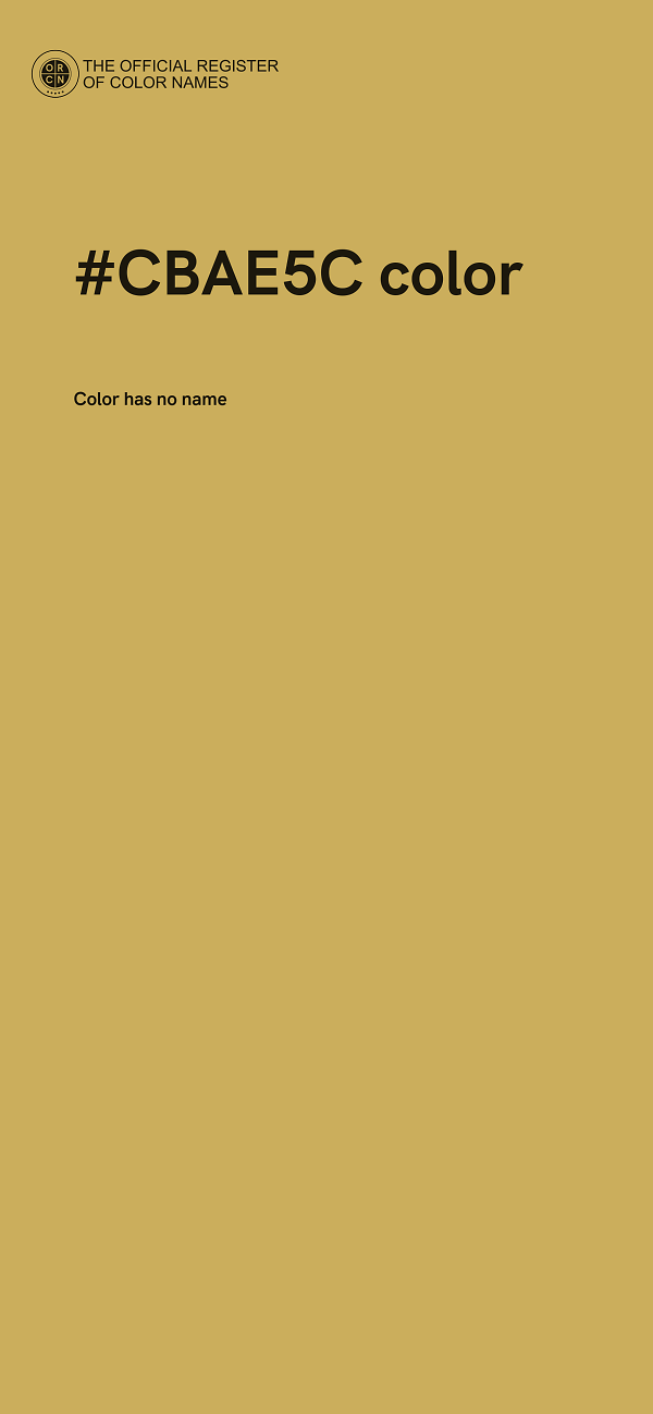 #CBAE5C color image