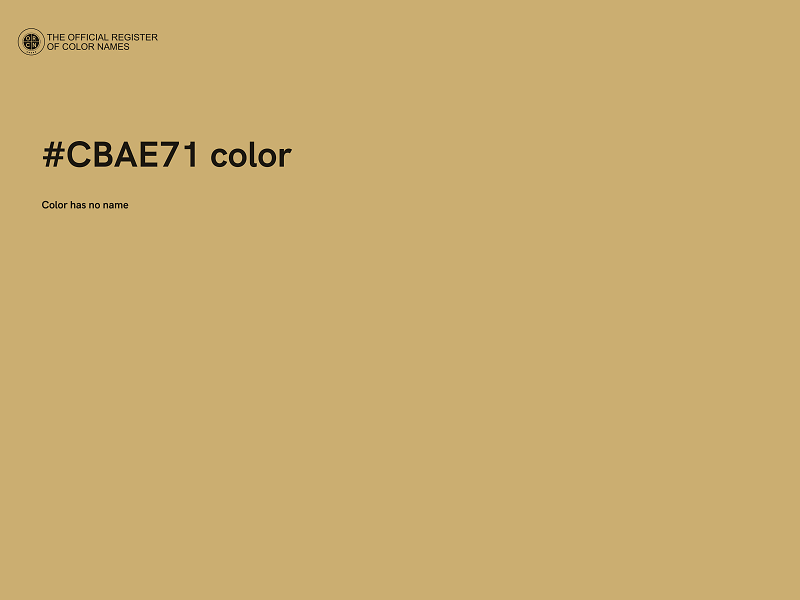 #CBAE71 color image