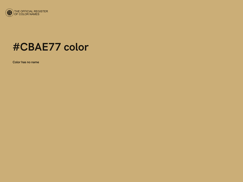 #CBAE77 color image