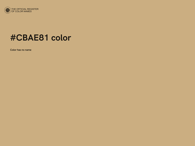 #CBAE81 color image