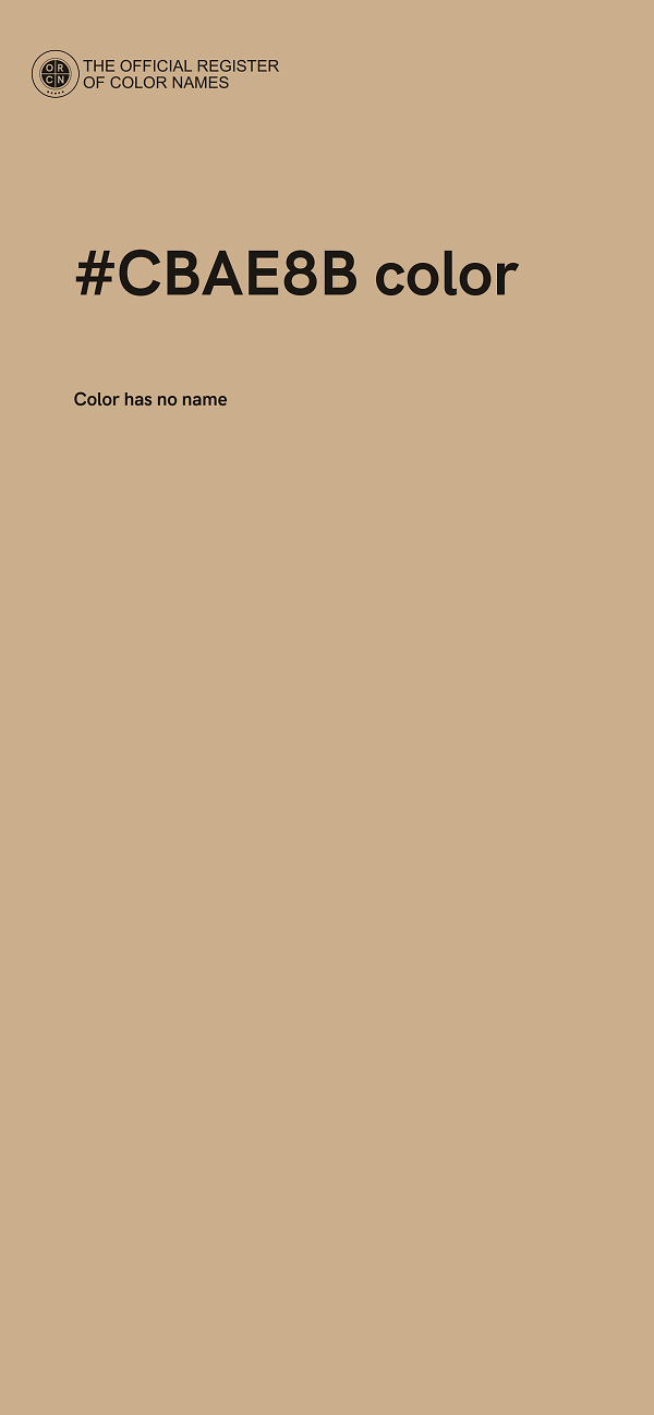 #CBAE8B color image