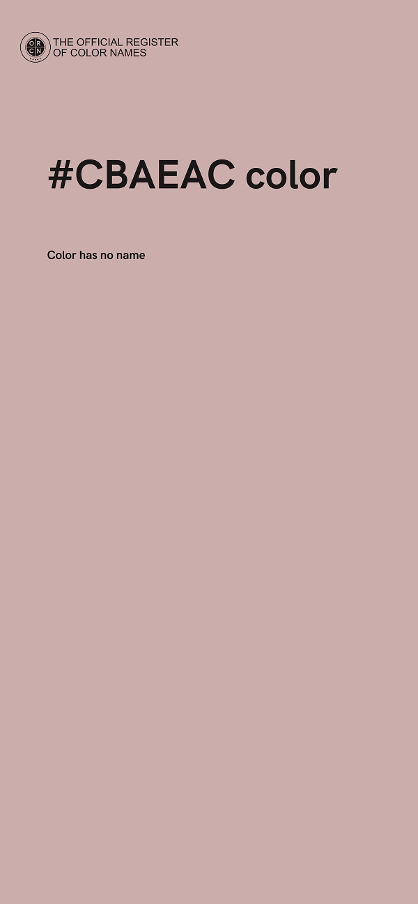 #CBAEAC color image
