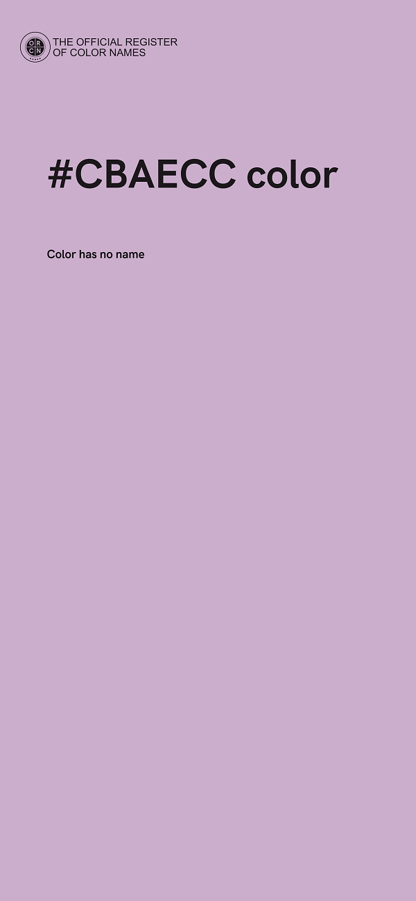 #CBAECC color image