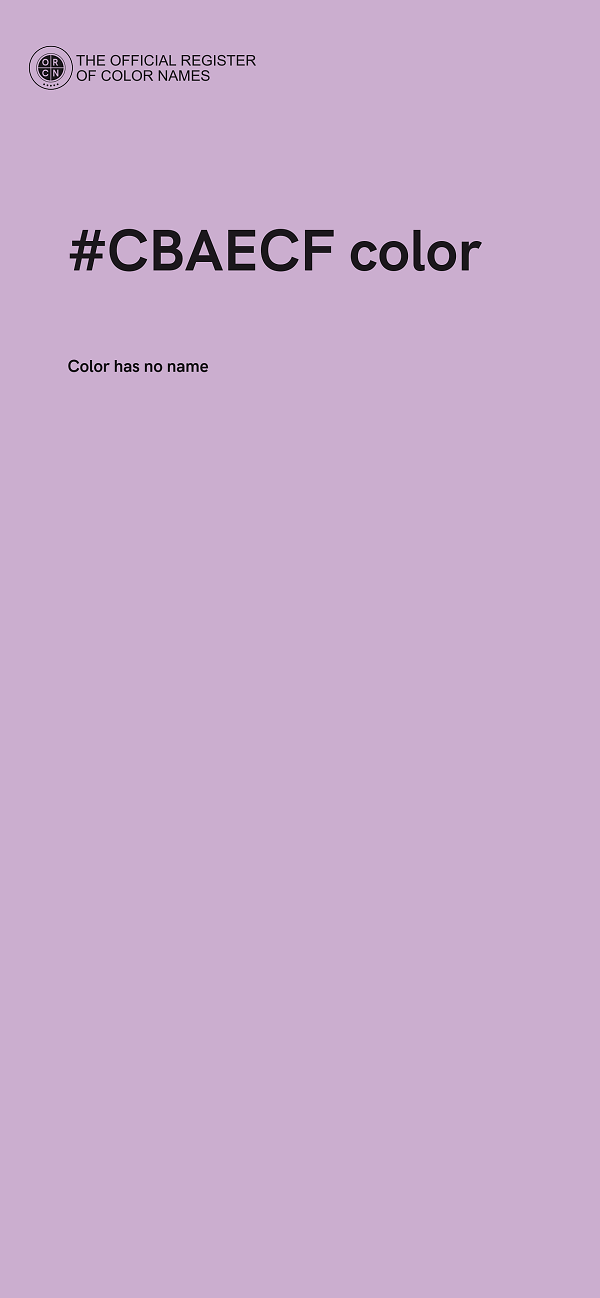 #CBAECF color image