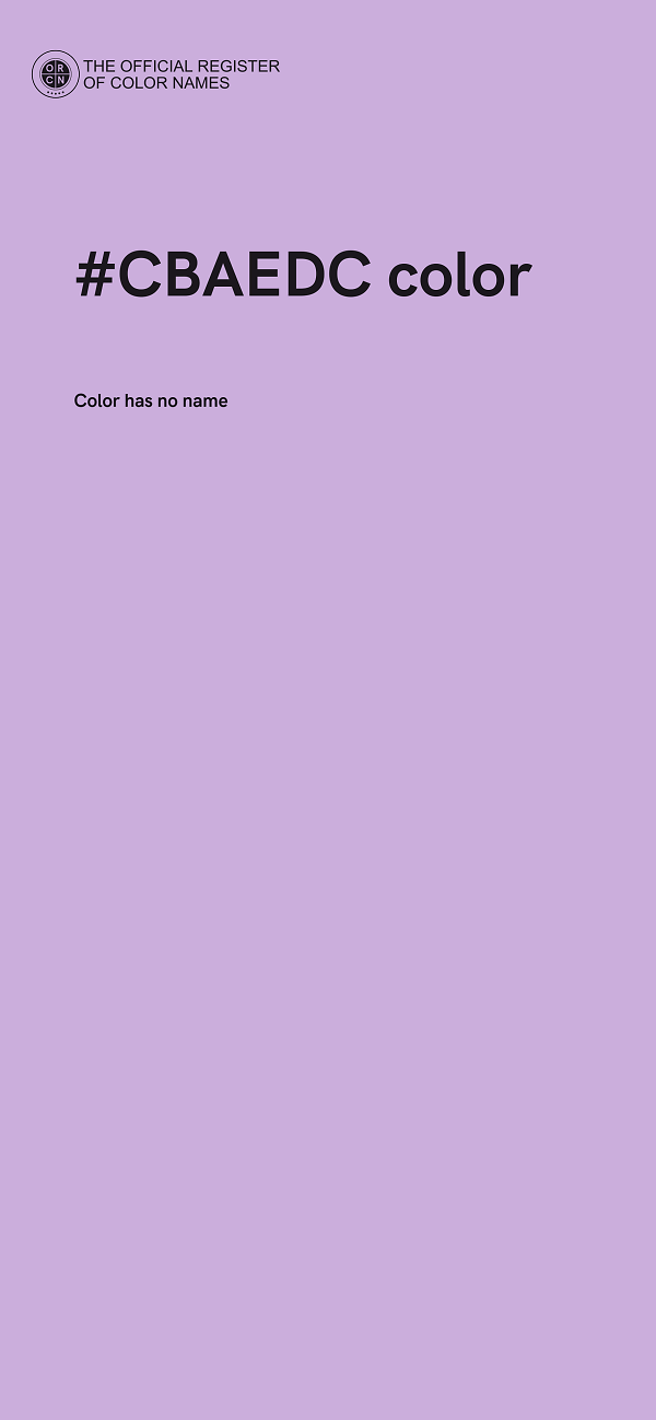 #CBAEDC color image