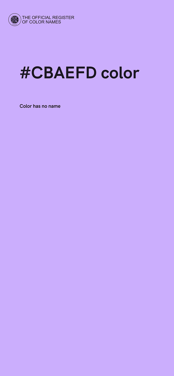 #CBAEFD color image