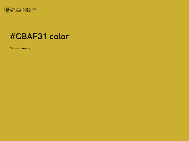 #CBAF31 color image