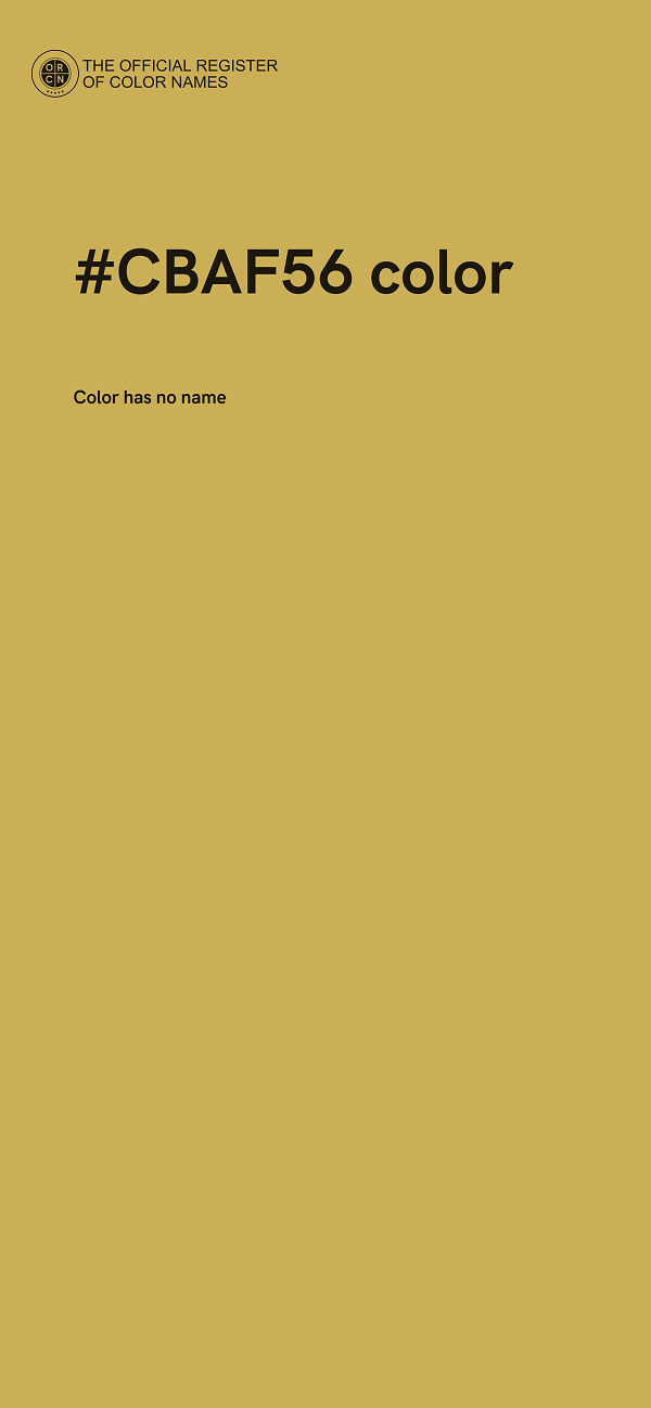 #CBAF56 color image