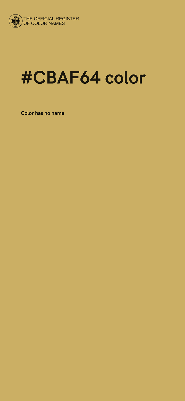 #CBAF64 color image