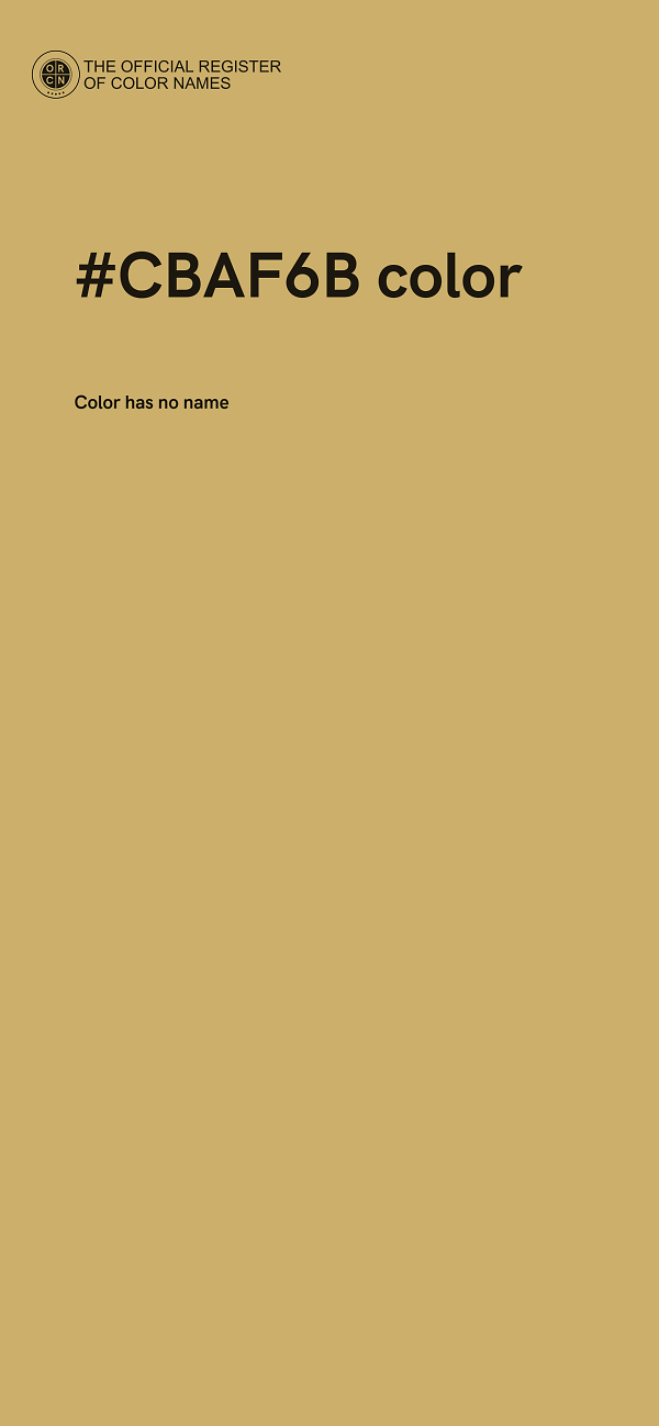 #CBAF6B color image