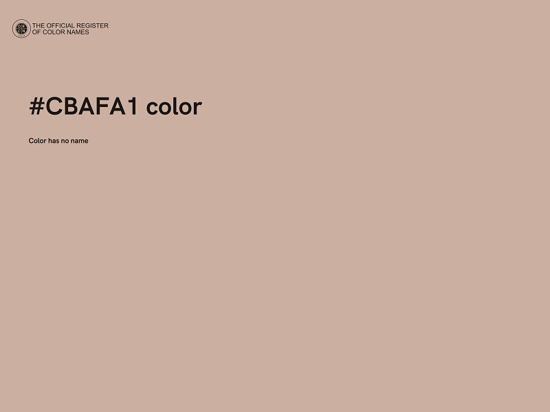 #CBAFA1 color image