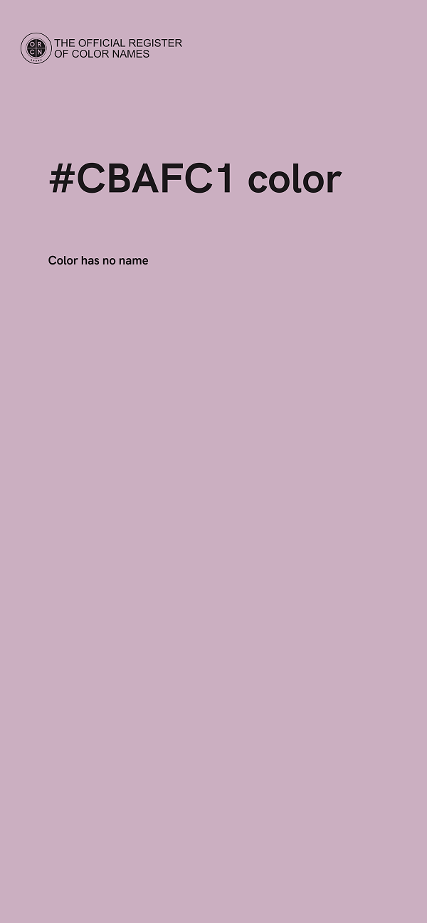 #CBAFC1 color image