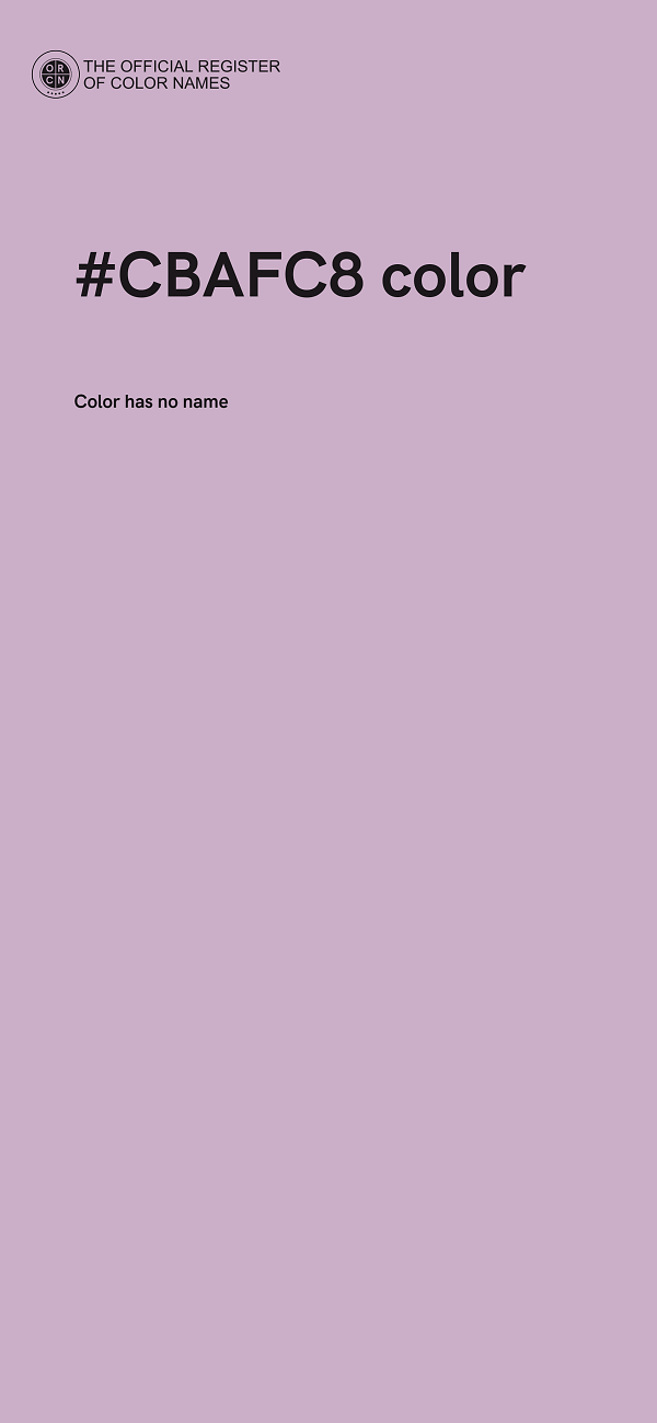 #CBAFC8 color image
