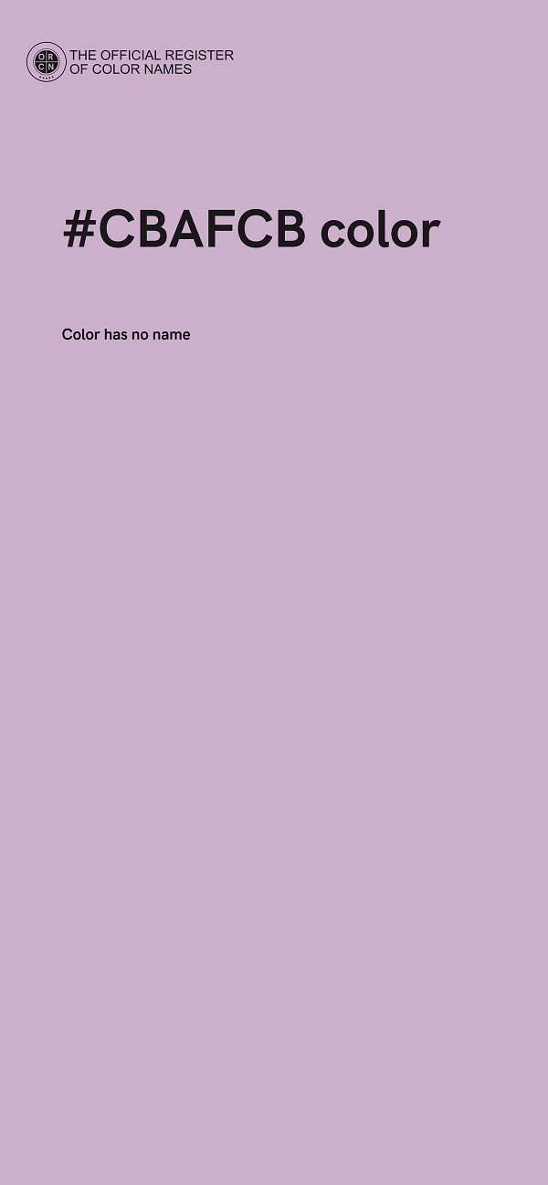 #CBAFCB color image