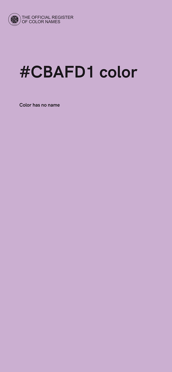 #CBAFD1 color image
