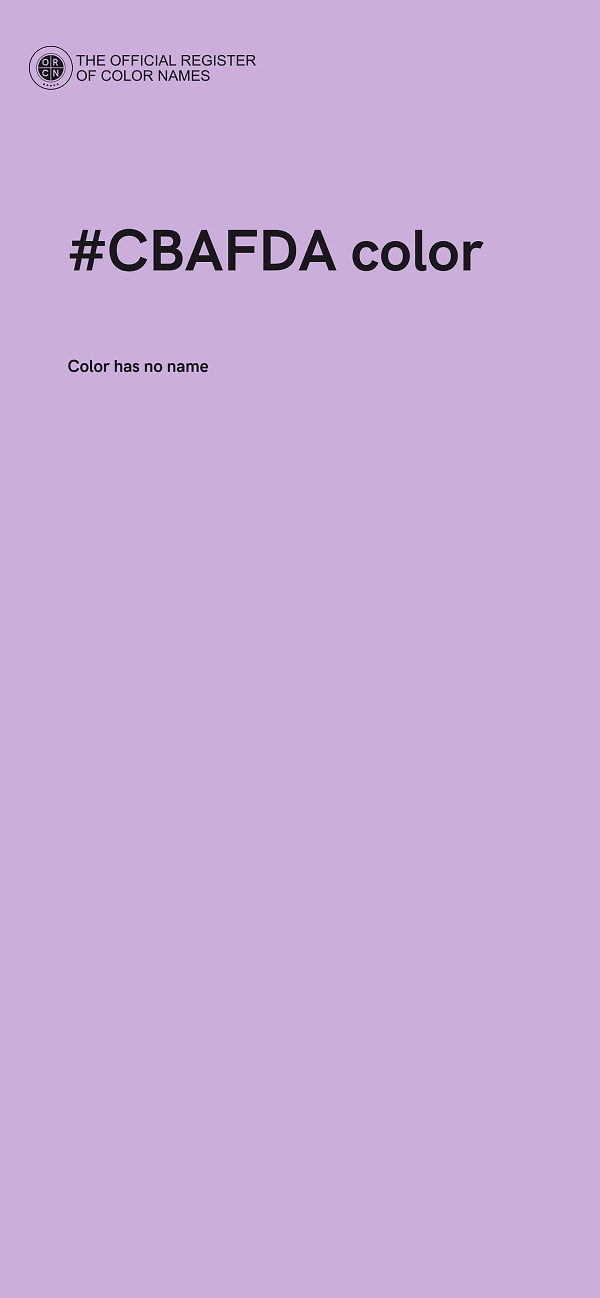 #CBAFDA color image
