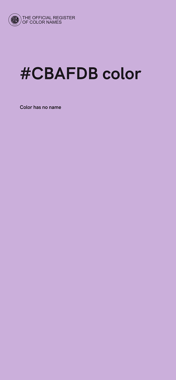 #CBAFDB color image