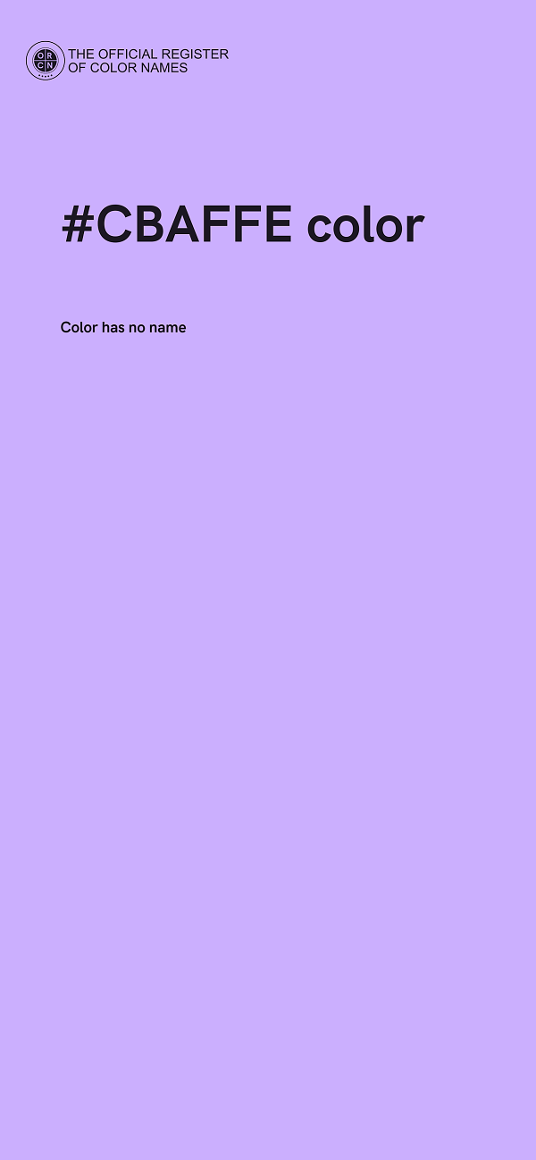 #CBAFFE color image