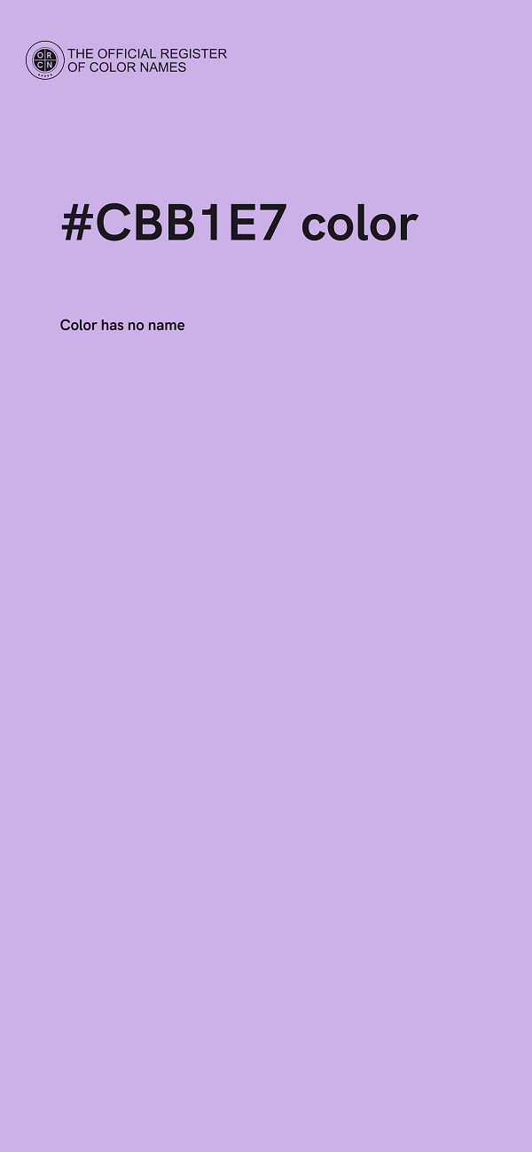 #CBB1E7 color image