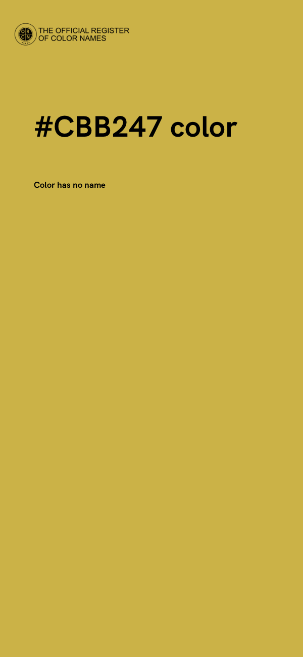 #CBB247 color image