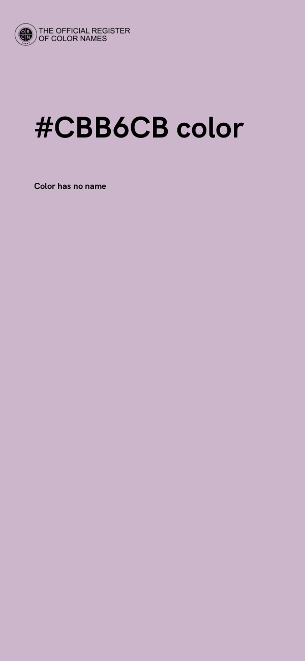 #CBB6CB color image