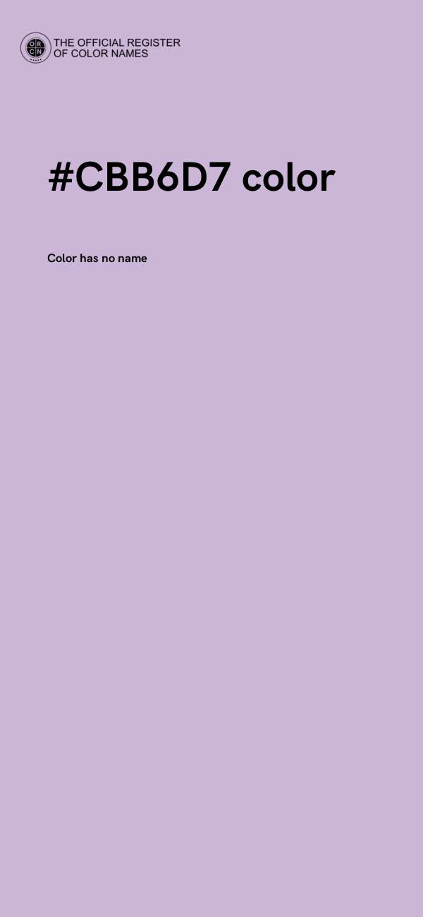 #CBB6D7 color image