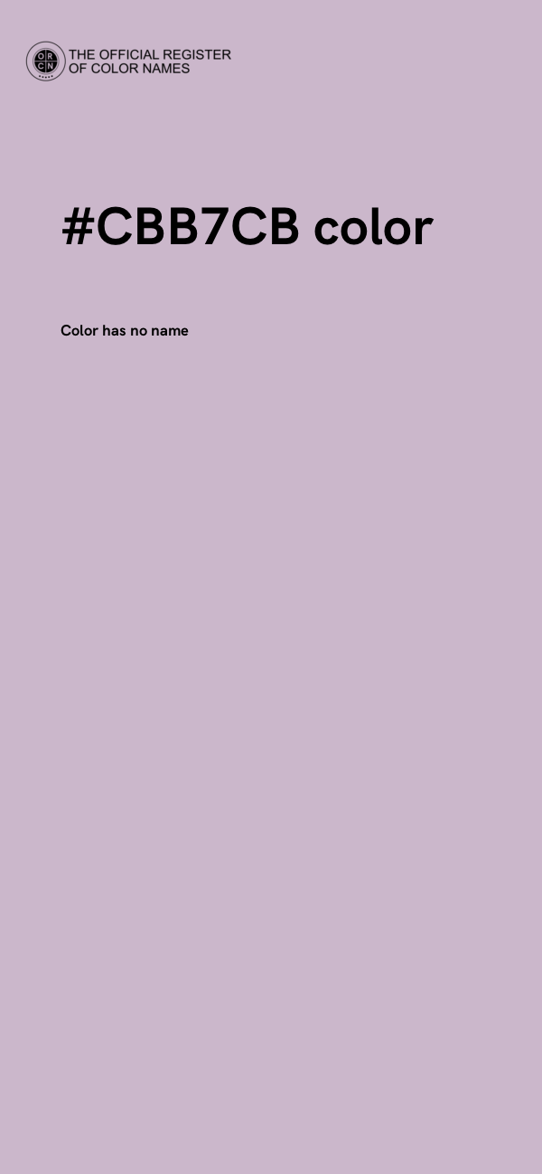 #CBB7CB color image
