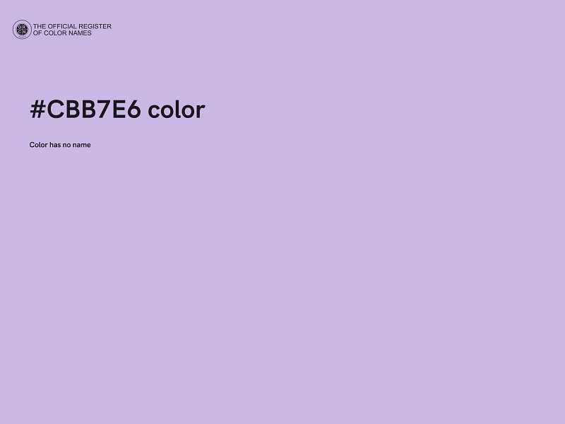 #CBB7E6 color image