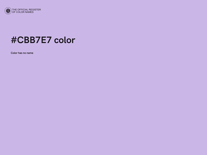 #CBB7E7 color image