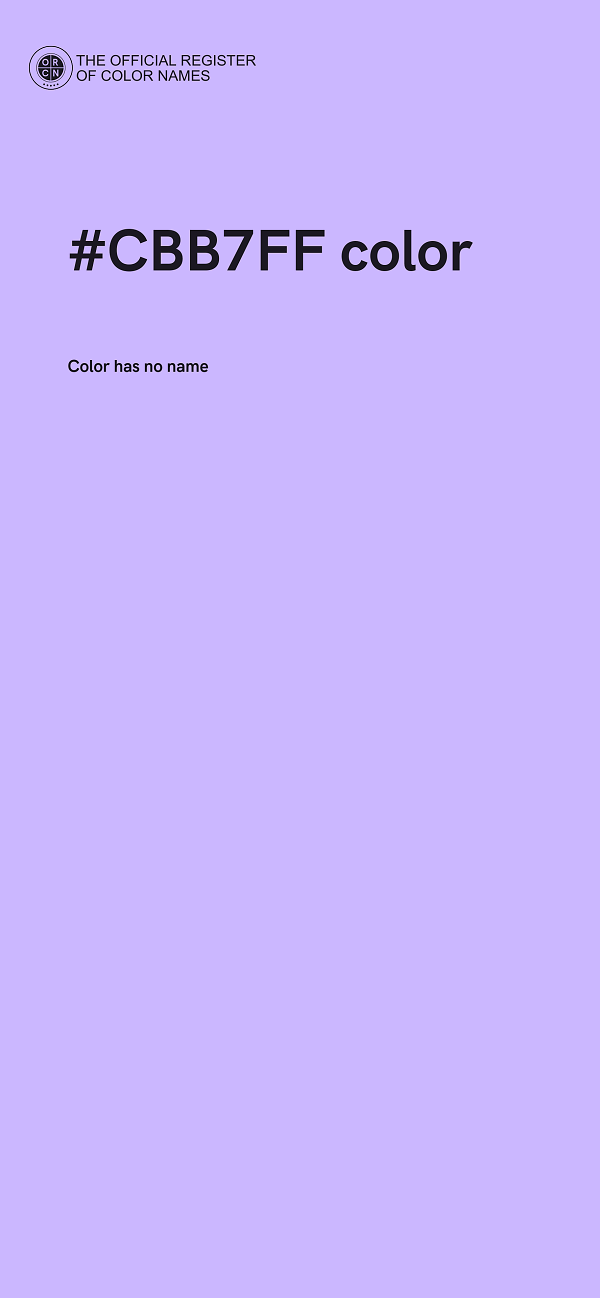 #CBB7FF color image