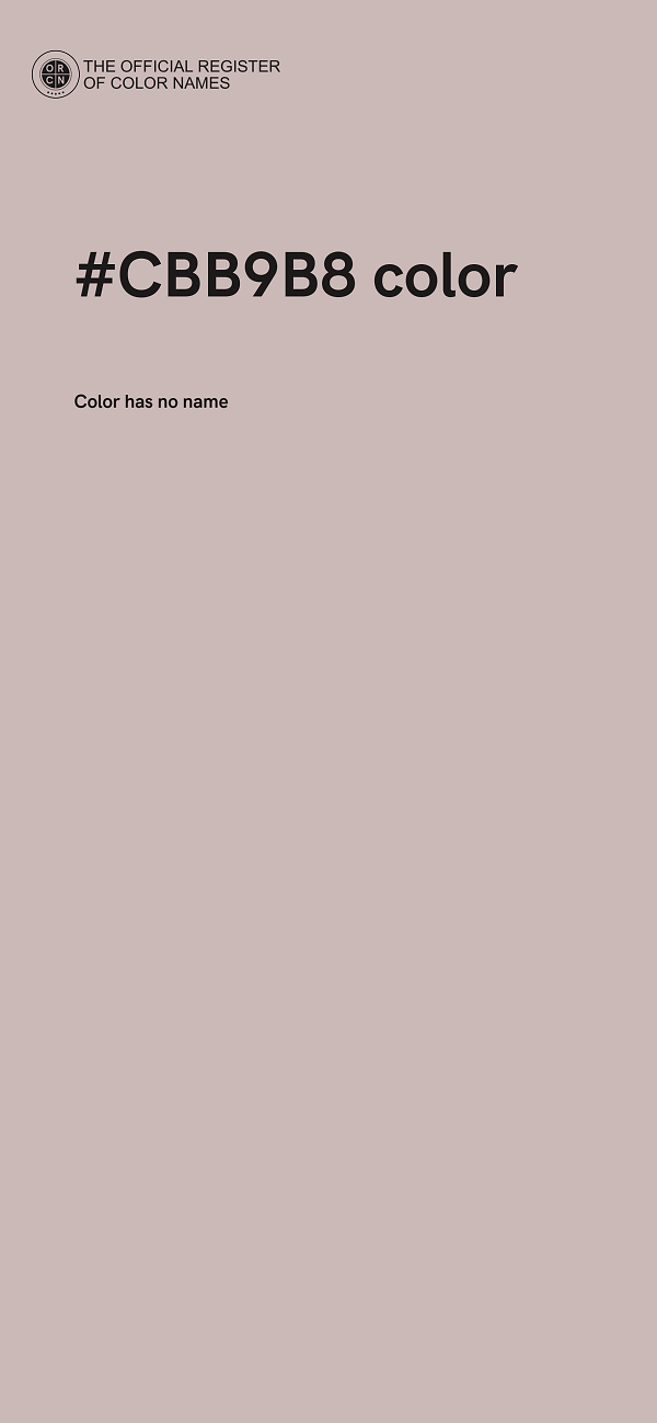 #CBB9B8 color image
