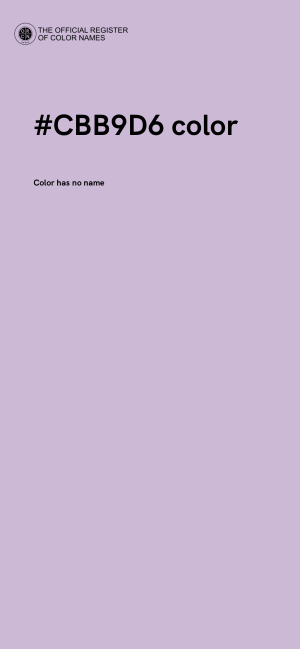 #CBB9D6 color image