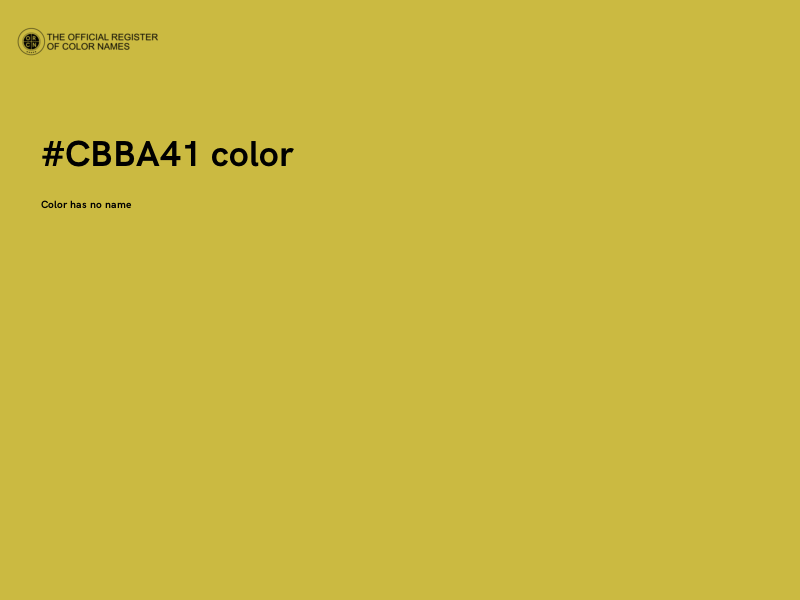 #CBBA41 color image