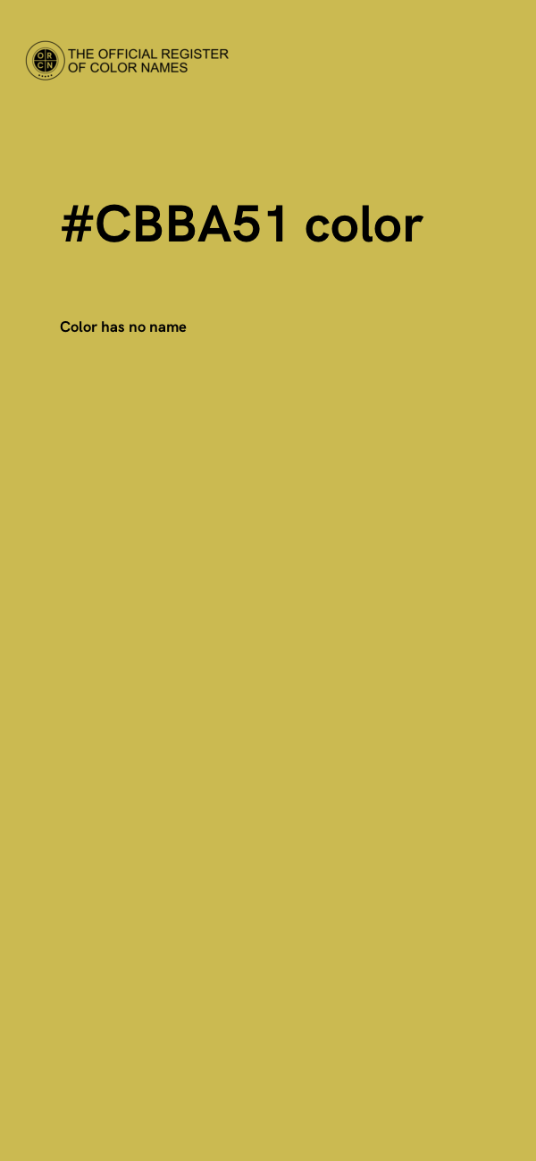 #CBBA51 color image