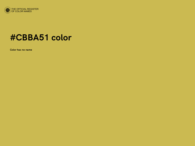 #CBBA51 color image