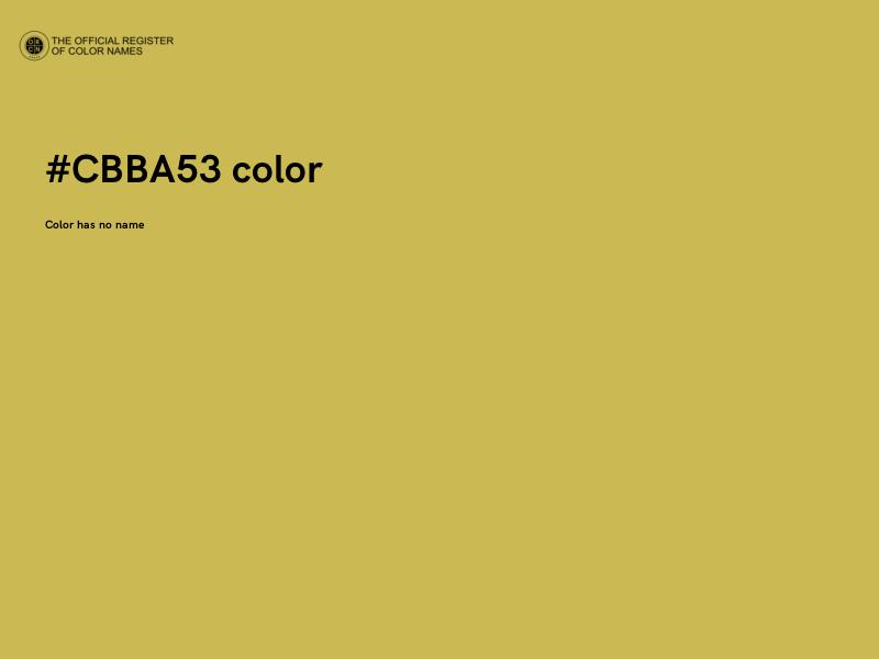 #CBBA53 color image