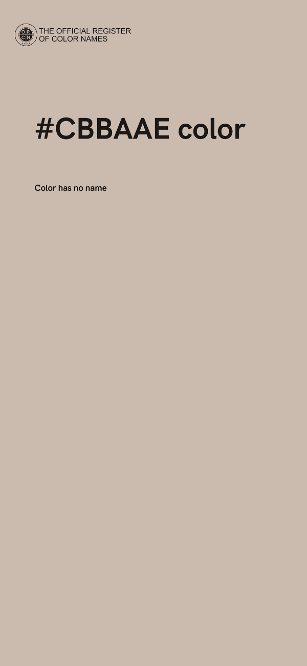 #CBBAAE color image