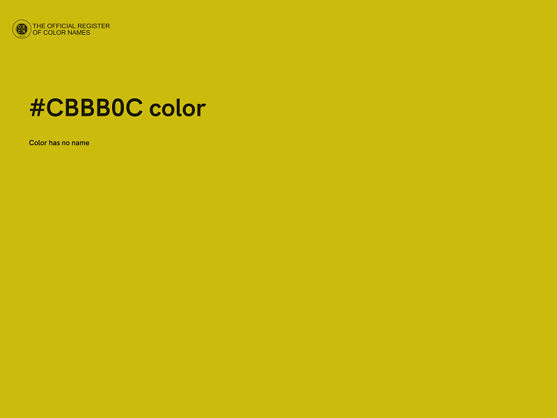 #CBBB0C color image